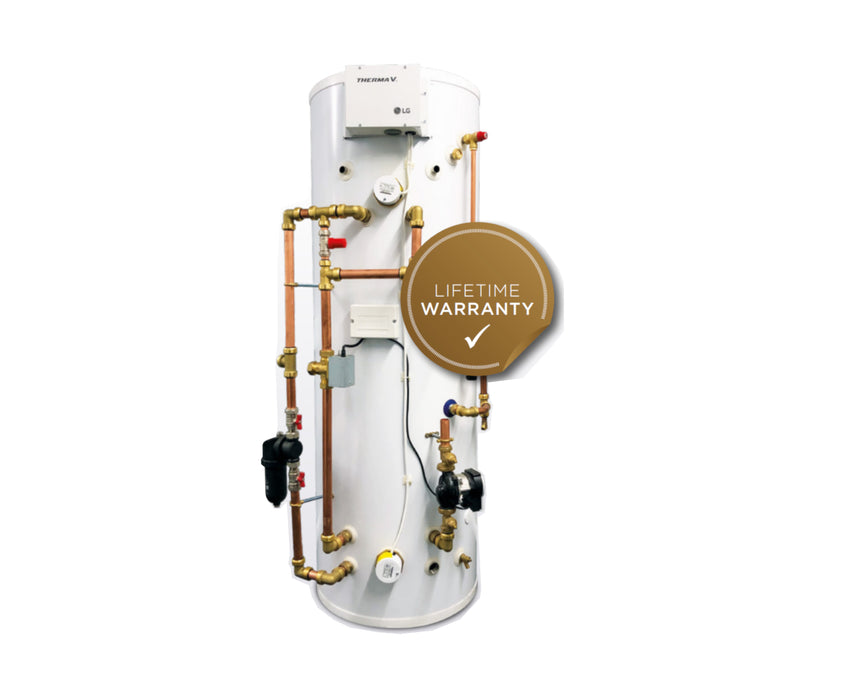 Telford 200L LG Pre-Plumbed Twin Coil ASHP & Solar Cylinder w.50L buffer.