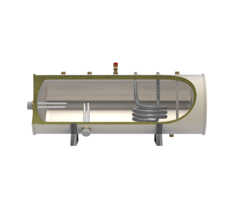 World Heat 250L Horizontal Unvented Cylinder, Single Coil